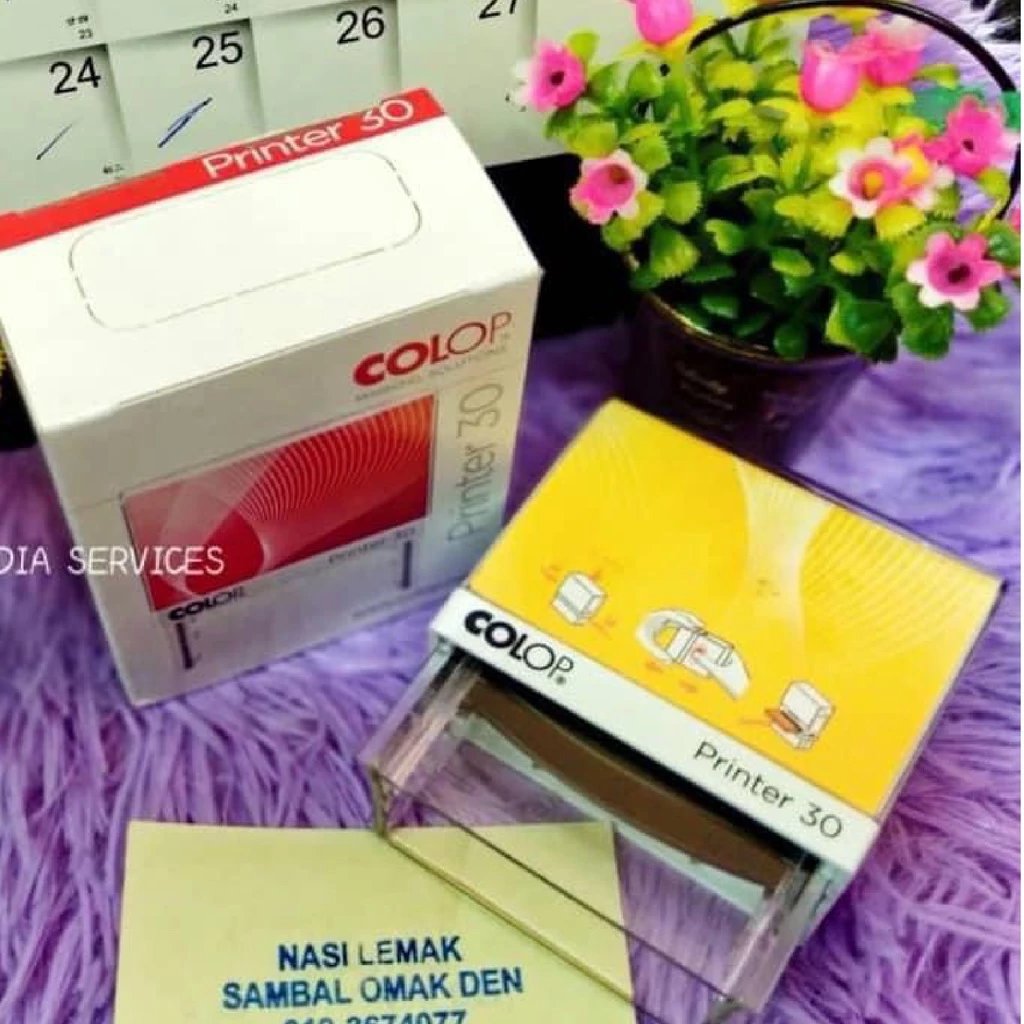 COP GETAH DENGAN DAKWAT COLOP P50 SELF INK STAMP FOR NAME & HP, ACC NO ETC 29MM X 68MM 7 LINES - Image 6