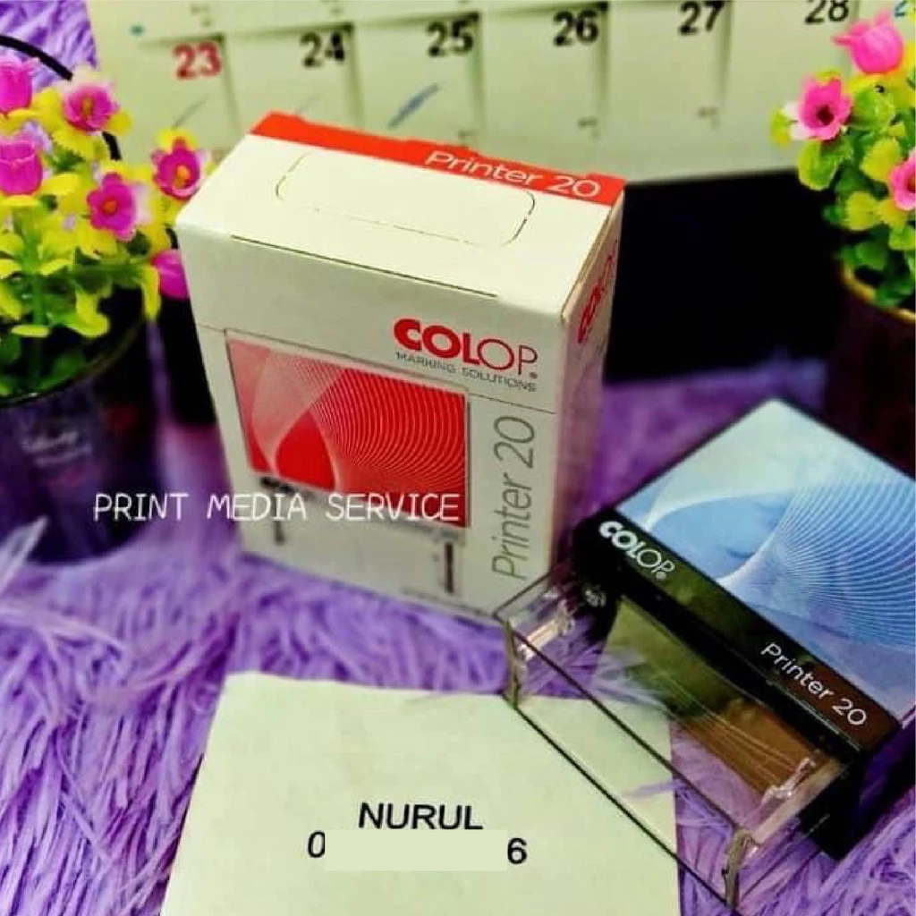 COP GETAH DENGAN DAKWAT COLOP P20 SELF INK STAMP FOR NAME & HP, ACC NO ETC - Image 2